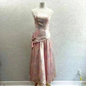 Vintage 80’s floral pastel‎ prom dress size 7/8
